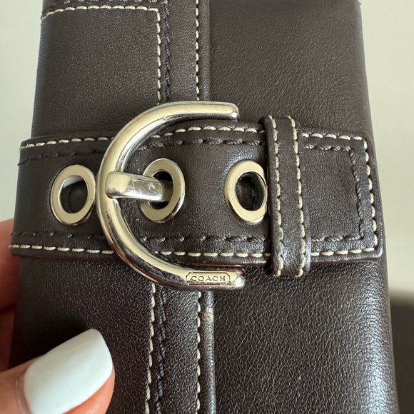 Coach Soho, Brown Leather Bi Fold Back Coin Compartment Small Wallet Vintage - Picture 5 of 5